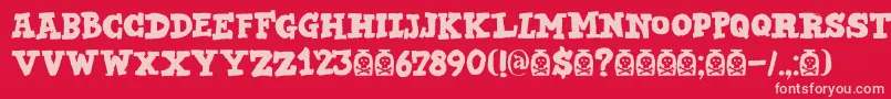 DkBadMedicine Font – Pink Fonts on Red Background
