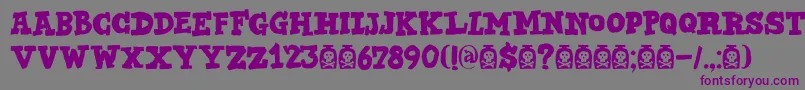 DkBadMedicine Font – Purple Fonts on Gray Background