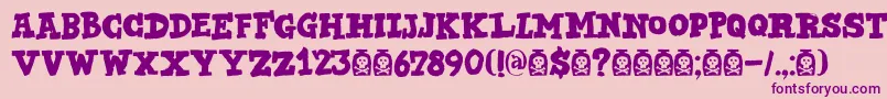 DkBadMedicine Font – Purple Fonts on Pink Background