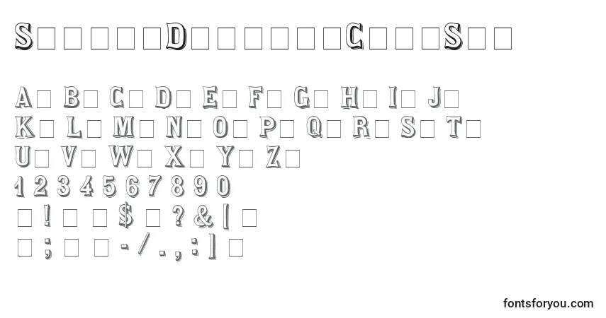 Шрифт SaloonDisplayCapsSsi – алфавит, цифры, специальные символы