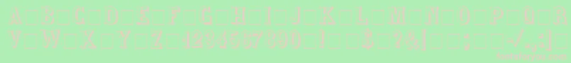 SaloonDisplayCapsSsi Font – Pink Fonts on Green Background