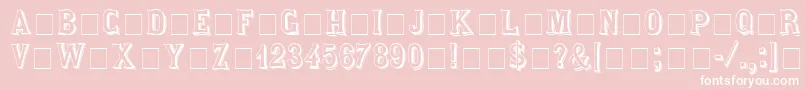 SaloonDisplayCapsSsi Font – White Fonts on Pink Background