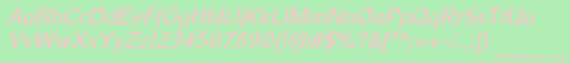 LibrisadfstdBolditalic Font – Pink Fonts on Green Background