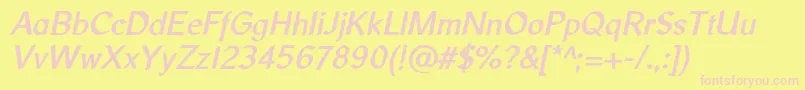 LibrisadfstdBolditalic Font – Pink Fonts on Yellow Background