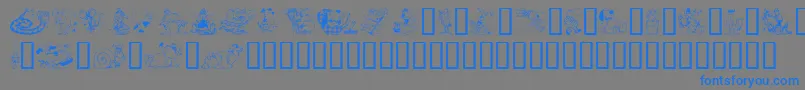 KrazyKritters Font – Blue Fonts on Gray Background