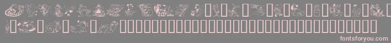 KrazyKritters Font – Pink Fonts on Gray Background