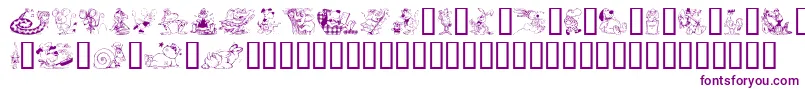 KrazyKritters Font – Purple Fonts on White Background