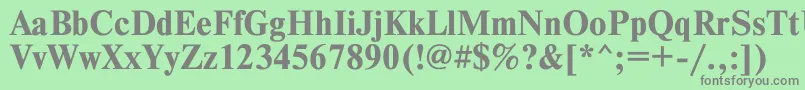 フォントTmsdlbd – 緑の背景に灰色の文字