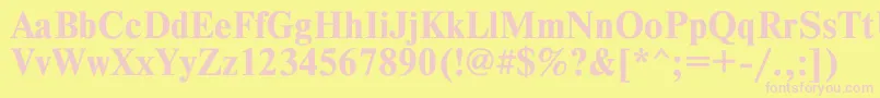 Tmsdlbd Font – Pink Fonts on Yellow Background
