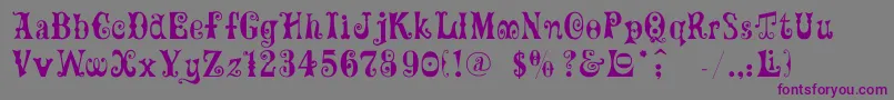 Maxcircus Font – Purple Fonts on Gray Background