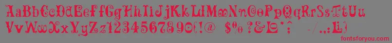 Maxcircus Font – Red Fonts on Gray Background