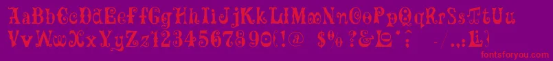 Maxcircus Font – Red Fonts on Purple Background