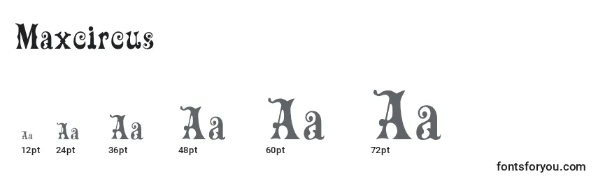 Maxcircus Font Sizes