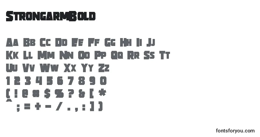 StrongarmBold Font – alphabet, numbers, special characters