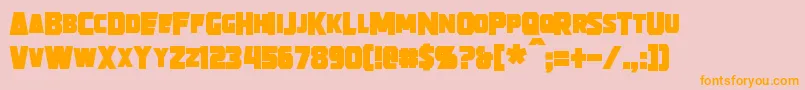 StrongarmBold Font – Orange Fonts on Pink Background