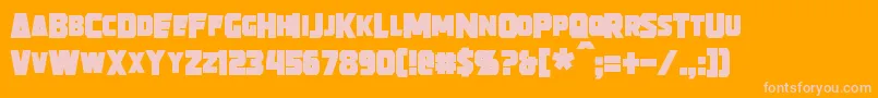 StrongarmBold Font – Pink Fonts on Orange Background