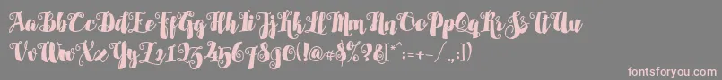 AlamarkLiteFree Font – Pink Fonts on Gray Background