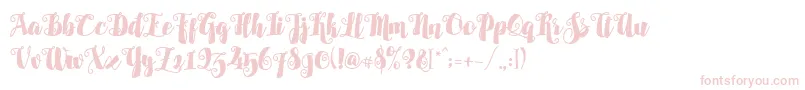 AlamarkLiteFree Font – Pink Fonts on White Background