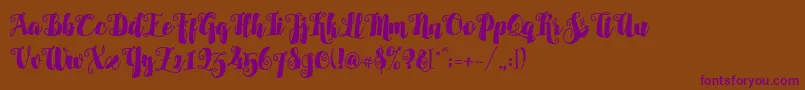 AlamarkLiteFree Font – Purple Fonts on Brown Background