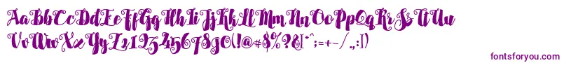 AlamarkLiteFree Font – Purple Fonts on White Background