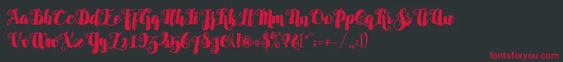 AlamarkLiteFree Font – Red Fonts on Black Background