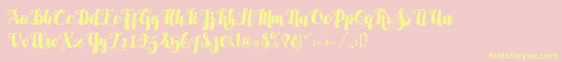 Шрифт AlamarkLiteFree – жёлтые шрифты на розовом фоне