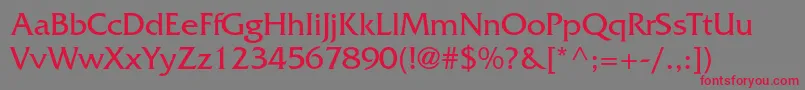 Frizquadratastd Font – Red Fonts on Gray Background