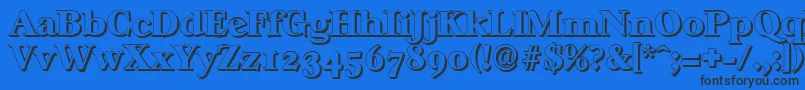 CasablancashadowHeavyRegular Font – Black Fonts on Blue Background