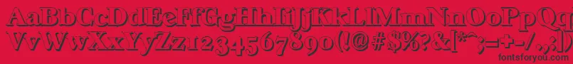 CasablancashadowHeavyRegular-Schriftart – Schwarze Schriften auf rotem Hintergrund