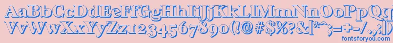CasablancashadowHeavyRegular Font – Blue Fonts on Pink Background