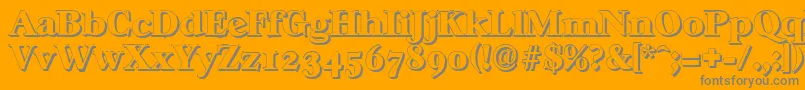 CasablancashadowHeavyRegular Font – Gray Fonts on Orange Background