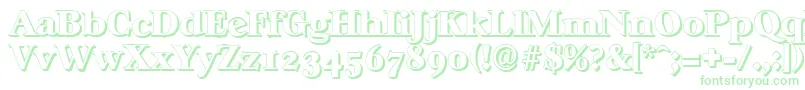 CasablancashadowHeavyRegular Font – Green Fonts on White Background