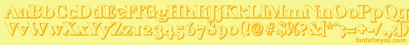 CasablancashadowHeavyRegular Font – Orange Fonts on Yellow Background