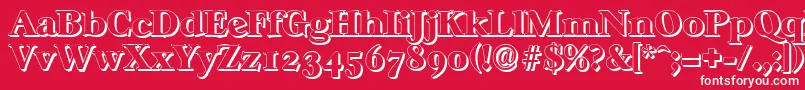 CasablancashadowHeavyRegular Font – White Fonts on Red Background