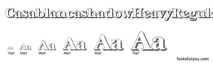 Размеры шрифта CasablancashadowHeavyRegular