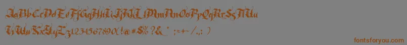 Rhapsody Font – Brown Fonts on Gray Background