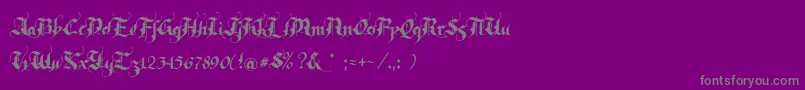 Rhapsody Font – Gray Fonts on Purple Background