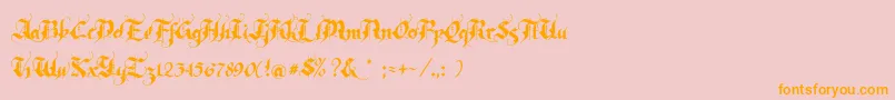 Rhapsody Font – Orange Fonts on Pink Background