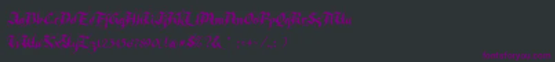 Rhapsody Font – Purple Fonts on Black Background