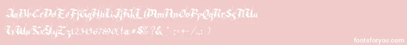 Rhapsody Font – White Fonts on Pink Background