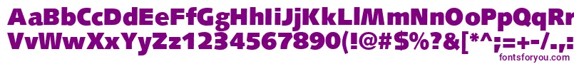 S841SansUltraRegular Font – Purple Fonts on White Background