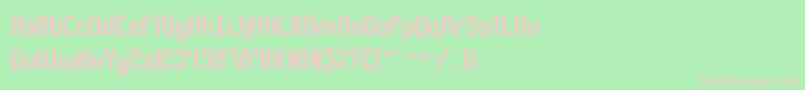 フォントGather – 緑の背景にピンクのフォント