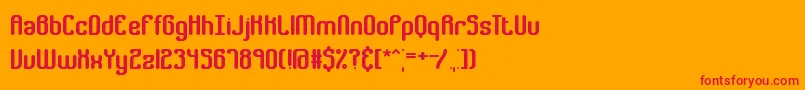 Gather Font – Red Fonts on Orange Background