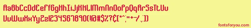 Gather Font – Red Fonts on Yellow Background