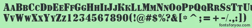 ASignboardcpsnrBold Font – Black Fonts on Green Background