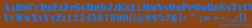 Więcej informacji o czcionce ASignboardcpsnrBold Czcionka ASignboardcpsnrBold – niebieskie czcionki na brązowym tle