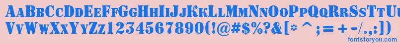 ASignboardcpsnrBold Font – Blue Fonts on Pink Background