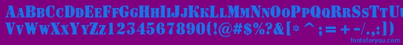 More about ASignboardcpsnrBold Font ASignboardcpsnrBold Font – Blue Fonts on Purple Background