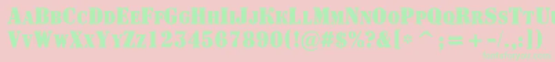 ASignboardcpsnrBold Font – Green Fonts on Pink Background