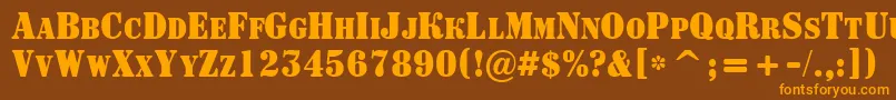 ASignboardcpsnrBold Font – Orange Fonts on Brown Background